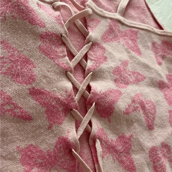 Pacsun | LA Hearts | Butterfly Lace-Up Sweater Tank Top - Picture 2 of 5